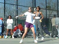 Tracey Davis and Dori Ten playing in Women's finals.