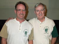 Father and son in the Stickball Hall of Fame